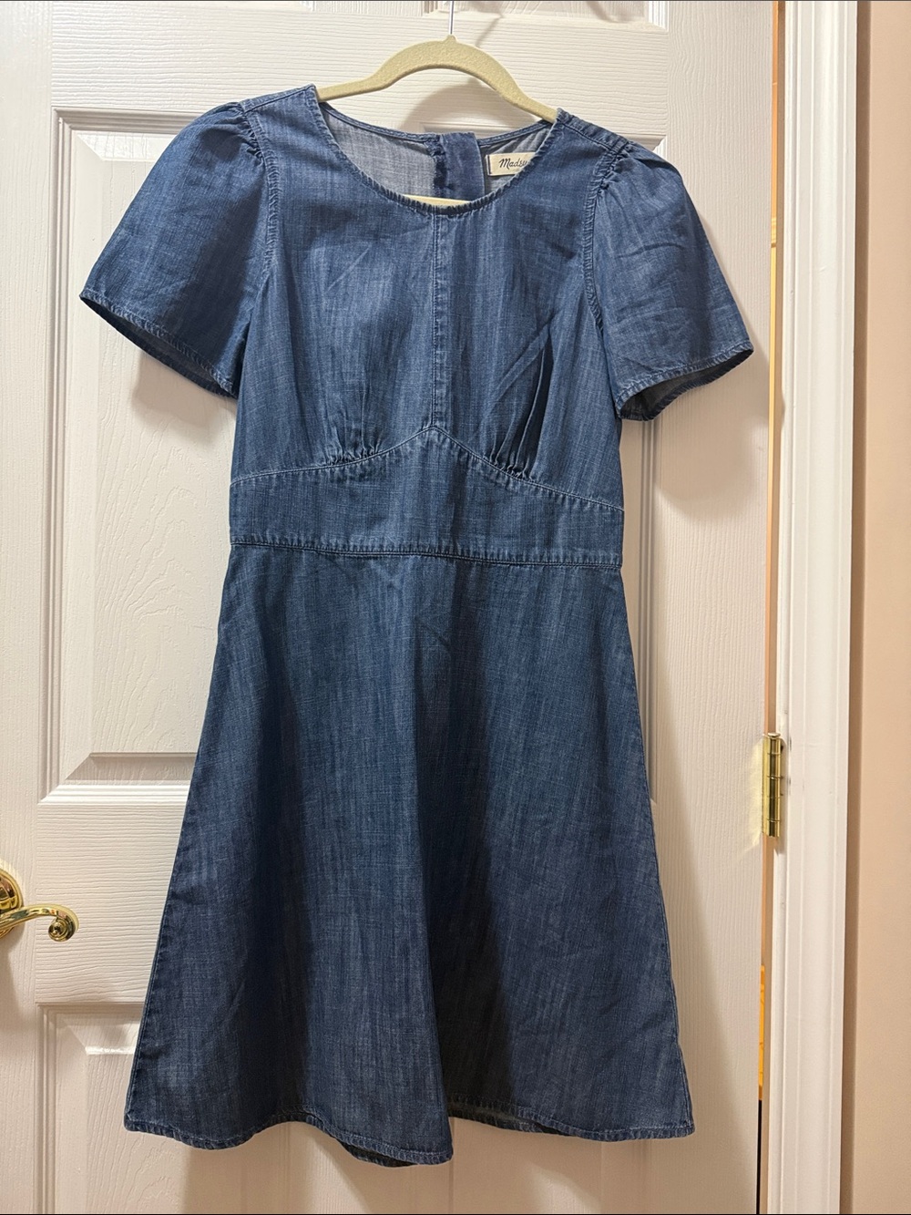 Madewell Girls' Denim A-Line Dress in Blue
